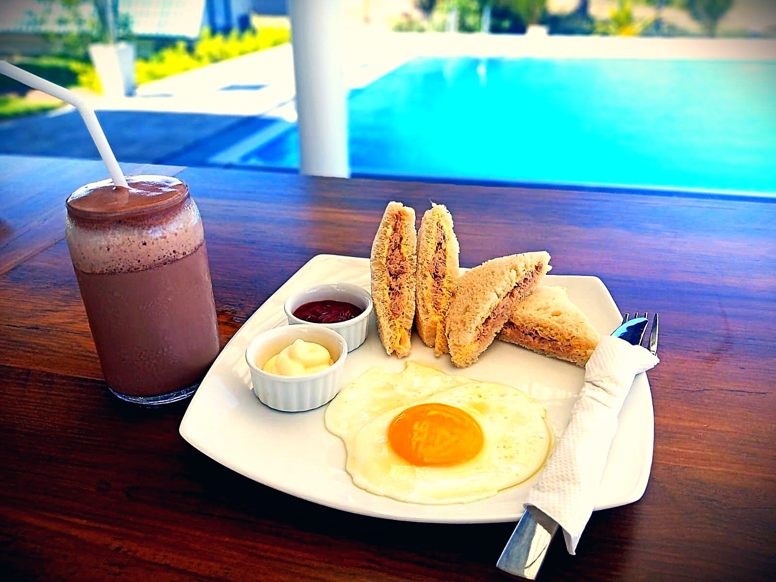 Eggs, toast soldiers and a morning smoothie