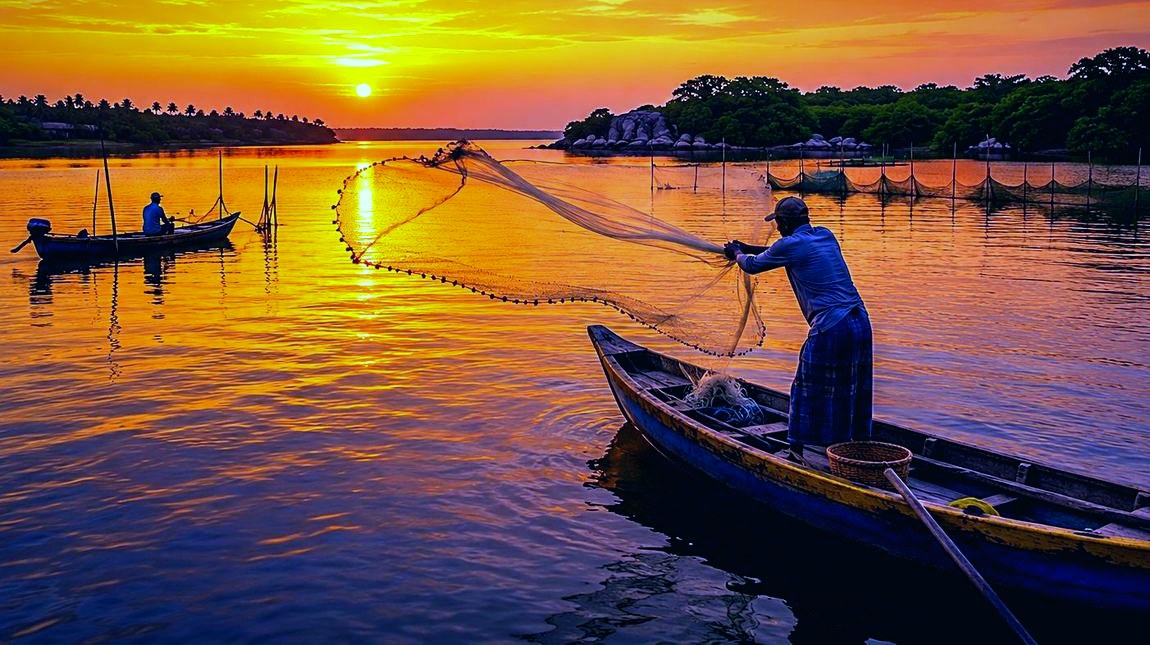 Lagoon fishing, Arugam Bay