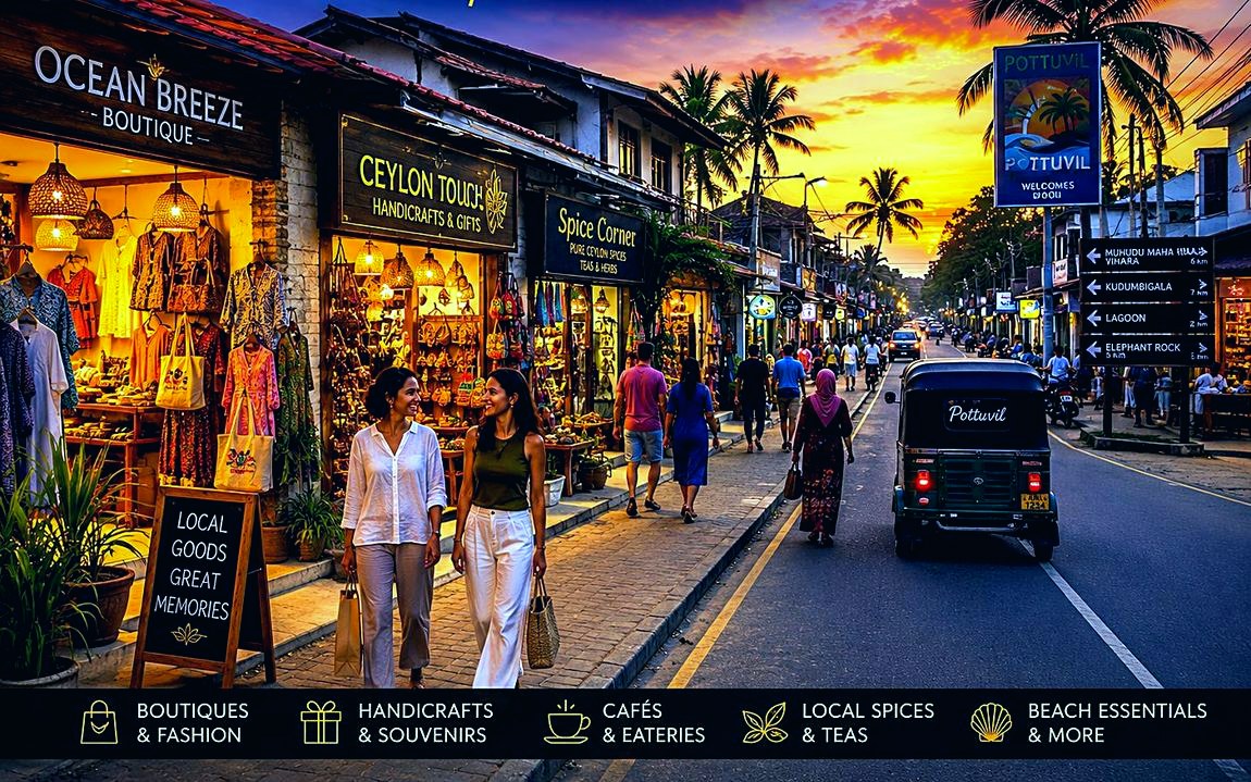 Main Street shopping, Arugam Bay
