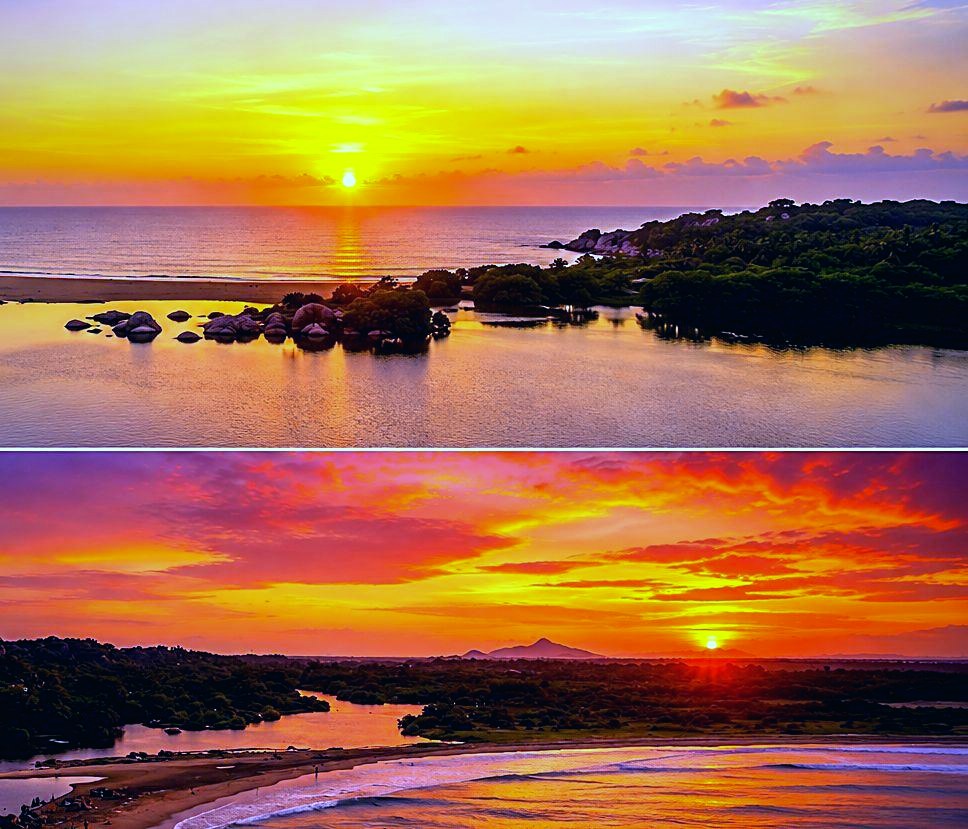Sunrise & sunset, Arugam Bay